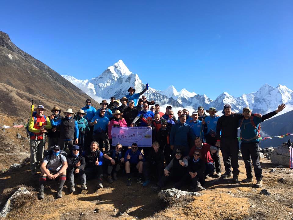 Exemplum team members taking part in a charity trek